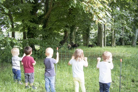 Enfants et moutons