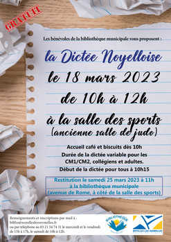 affiche dictée 2023