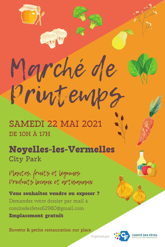 Affiche marché de printemps 2021